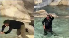 Ce a pățit un turist după ce s-a aruncat în celebra Fontana di Trevi din Roma. Momentul, filmat și distribuit masiv în mediul online