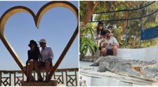 Ce mare s-a făcut mezinul lui Adi Mutu! Antrenorul se relaxează în Egipt cu soția Sandra și fiul Tiago: „O vacanță de vis!”