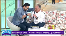 VIDEO Bucătarul care i-a gătit Papei îl răsfață și pe Cătălin Măruță