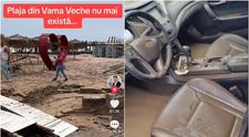 Imagini șocante! Cum arată plaja din Vama Veche după cea mai mare furtună din ultimii ani