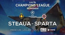 Pro TV transmite LIVE returul dintre Steaua si Sparta Praga!