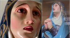 VIDEO Miracol într-o biserică. Statuia Fecioarei Maria, filmată plângând în fața enoriașilor