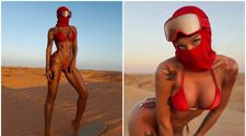 „Perfecțiune absolută!” Vedeta din România care a înnebunit internetul pozând în bikini în deșert! Cine se ascunde în spatele măștii