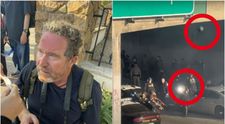 Momentul terifiant în care un fotograf este împușcat în cap la protestele violente din Los Angeles VIDEO