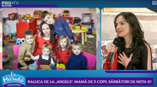 VIDEO Raluca de la Angels, mamă de 5 copii, sărbători de nota 10