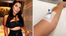 Andreea Tonciu, imagine îngrijorătoare! Bruneta a apărut pe internet cu perfuzia la mână. Ce se întâmplă cu ea: „Am avut dureri...”