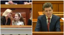 Moment emoționant: Aheea, fetița lui Nicușor Dan, l-a însoțit la depunerea jurământului