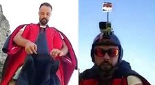 Și-a filmat propria moarte, în direct. După ce a zâmbit la cameră, un cascador a făcut o săritură fatală de pe un vârf de munte