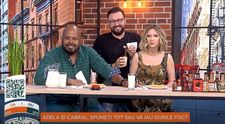 Cabral și Adela Popescu, la provocarea sosurilor picante! Cum s-au descurcat cei doi prezentatori