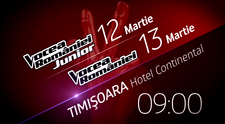 Preselectiile Vocea Romaniei Junior si Vocea Romaniei continua weekend-ul acesta la Timisoara!