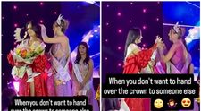 Incident tensionat la un concurs de Miss: Momentul în care fosta regină refuză să-i înmâneze coroana succesoarei sale e viral: „S-a făcut de râs!”