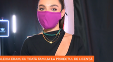 Alexia Eram, cu toată familia la proiectul de licență