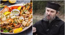 Părintele Teologos, românul care trăiește de 30 de ani pe Muntele Athos, lămuriri despre postul Paștelui. Consumăm sau nu fructe de mare în post?