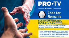 PRO TV sprijină Code 4 Romania, care-i ajută pe cei afectați direct de război