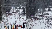 Poiana Brașov, sub asediu pe pârtie: imagini cu haosul de la bază s-au viralizat. „Cum să schiezi în siguranță în așa condiții?”