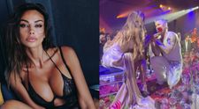 Imagini incendiare cu Mădălina Ghenea și Robbie Williams. Celebrul cântăreț a îngenunchiat în fața româncei, la petrecerea unui miliardar italian, spre uimirea invitaților