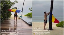 Artistul care a pus steagul României în fața cazării sale din Maldive: “Să se știe că aici stau românii!”