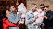 Jador și Cătălin Moroșanu, nași pentru fiica lui TJ Miles și a Franciscăi. Botez discret pentru micuța Clara Lia