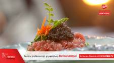 Tartar din obrajori de ton cu avocado si icre negre