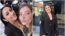 Andra și Delia, împreună la nunta vedetei Pro TV, Roxana Hulpe. Ce ținută chic a avut soția lui Măruță