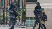 S-a acoperit din cap până în picioare, dar tot n-a reușit să scape de paparazzi! Cine e vedeta care a transformat drumul spre școala fiicei sale într-un podium de modă