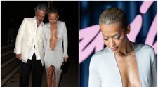 Mai decoltată de atât este imposibil! Rita Ora, ridiculizată online din cauza rochiei 