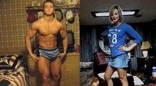 Culturistul in sutien: De la un monstru de 100 de kg la o blonda atragatoare in <span style=