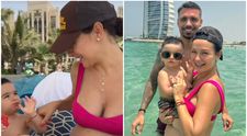 Vlăduța Lupău radiază de fericire: și-a etalat burtica de gravidă la plajă, în Dubai. Cum s-a pozat alături de întreaga familie