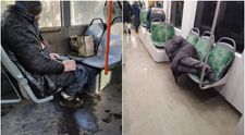 Cătălătorii din București, exasperați de situația oamenilor fără adăpost din mijloacele de transport în comun