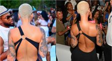 Amber Rose le-a oferit cea mai tare priveliste petrecaretilor dintr-un club. Cat de sexy e salopeta ei, vazuta din fata