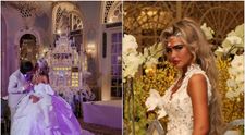 Kitsch absolut sau operă de artă? Cum arată tortul-castel de 13.000 de lire, cu luminițe led, comandat de o mireasă de 18 ani