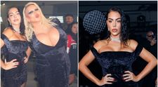 Georgina Rodriguez, într-o rochie mult prea scurtă! A tras în continuu de ea ca să nu rămână descoperită în fața paparazzilor