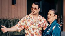 George Piștereanu, alături de Danny Trejo, pe platoul de filmare al filmului Miami Bici 2