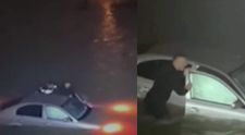 Momentul înfiorător în care o femeie cade cu mașina în râul Jiu. Întreaga operațiune de salvare, surprinsă VIDEO. Imaginile fac înconjurul internetului