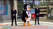 Ce mesaj a transmis Pinguinul de la Masked Singer în platoul Vorbește lumea? Tu ghicești cine este? 