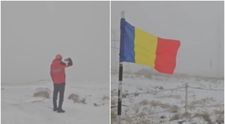 Locul din România unde a nins ca în povești, în luna august! Zăpada a atins câțiva centimetri FOTO