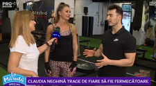 VIDEO Claudia Neghină trage de fiare să fie fermecătoare