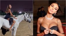 Mădălina Ghenea, călare pe un armăsar alb. Imaginile cu care face senzație pe net