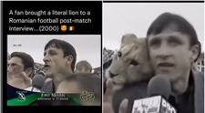 „România nu e pentru începători”: scena cu Emil Săndoi și leul a devenit virală la nivel global, după 26 de ani! „Microfonul dat leului a fost cireașa de pe tort!