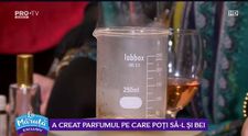 VIDEO Raluca Vasile a creat un parfum ce poate fi băut 