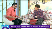 VIDEO Artistul care face din sârmă obiecte de 2000 de lei