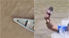 VIDEO Momentul în care un jurnalist, aflat în apele unui râu pentru un reportaj, calcă pe cadavrul unei fete dispărute