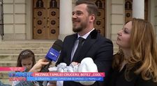 VIDEO Mezinul familiei Cruceru, botez 