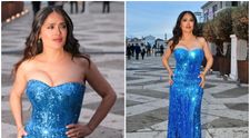 Și rochia are limitele ei! Salma Hayek, la un pas de accident vestimentar: ținuta ei, prea mică pentru a-i acoperi formele generoase