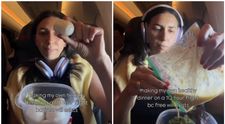 „Așa miroase iadul!”. Ce a pățit o pasageră care și-a preparat o salată cu ou fiert în avion și a postat clipul pe internet