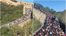 Valea Prahovei nu e nimic! Blocaj uriaș pe Marele Zid Chinezesc: 100.000 de oameni s-au bulucit să vadă construcția impresionantă