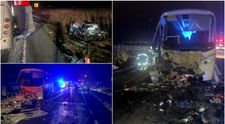 Un tânăr de 17 ani a murit într-un accident grav, după ce s-a urcat la volan fără permis de conducere! Un alt bărbat a murit și 21 de persoane au ajuns la spital