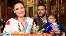 Ramona Păuleanu și-a botezat băiețelul. Imagini emoționante de la eveniment