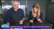 VIDEO George Bălan, artist la înghețată din orice