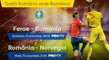 PRO TV transmite marți, 15 octombrie, meciul România – Norvegia 
